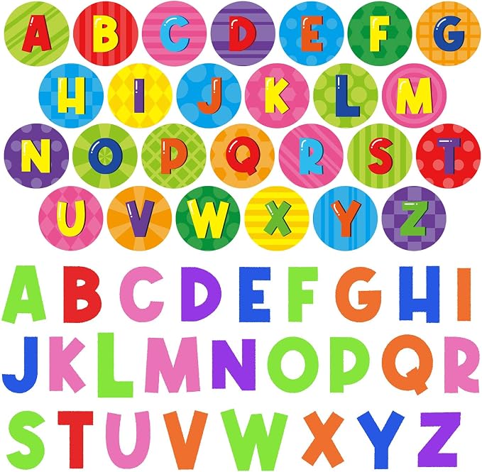 Cinrobiye 24 Pcs Alphabet Stampers Party Favor Set, Cute ABC Letter Stamps for Kids Early Learning, Classroom Rewards, Educational Phonics Toys, Goody Bag Fillers, Preschool Learning Supplies