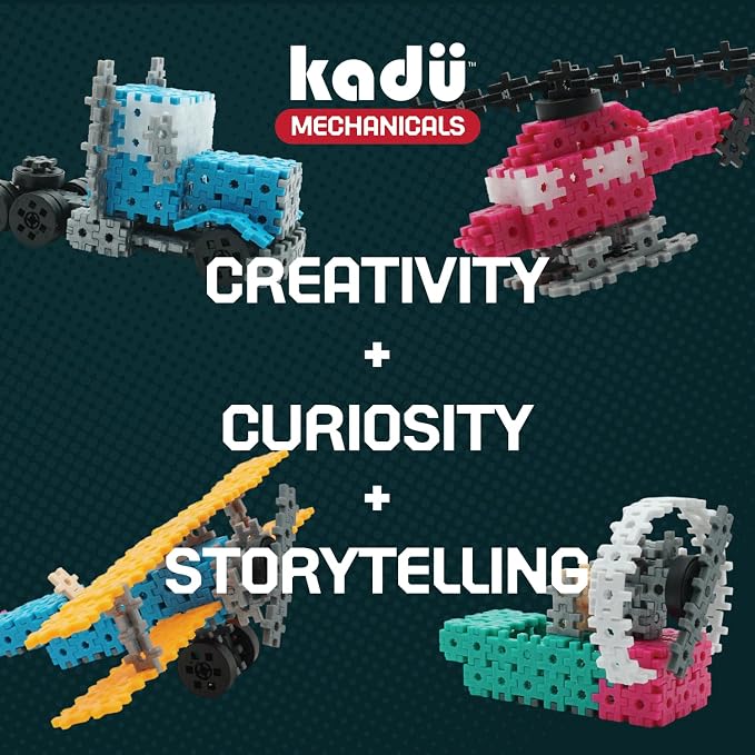 KADÜ Mechanicals 165 Piece Road Racers Yellow Kids Age 6+ Building Blocks | Creative Mini Sensory Construction Puzzle tiles - Open Ended Play Gift Boys + Girls - Classroom Homeschool Manipulatives