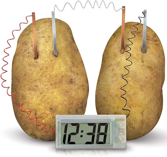 4M: Green Science: Potato Clock - DIY & Experience Battery-Free Renewable Energy, Power A Digital Clock, STEM Learning Craft Activity Kit, Kids Age 5+