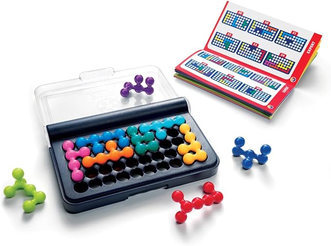 SmartGames IQ Fit – Compact Travel Puzzle Game with 120 3D Challenges, Brain-Teasing Logic Game for Kids & Adults, STEM Toy for Ages 6 to Adult, Portable Brain Teaser for On-The-Go Fun