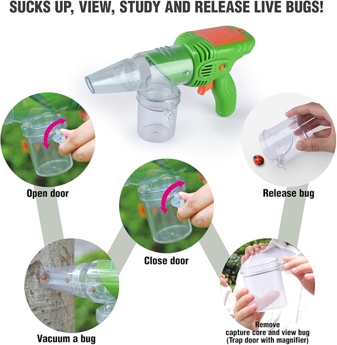 PLAY Bug Catcher Kit for Kids, Bugs Toys for Kids 3-5, Bug Vacuum Catching Kit, Critter Keeper Habitat, Insect Collection Terrarium, Summer Outside Toys for Toddlers 1-3 4 5 6 7 8+ Boys Gift