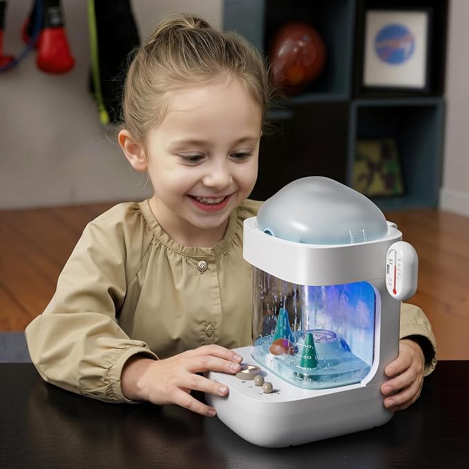 Science Can 3-in-1 Weather Station Toy for Kids, STEM Kits for Kids Age 6-8 | Educational Science Kits, 8 Predefined Weather Experiments, Humidifier/White Noise Mode, Gifts for 6 7 8 9 10 Year Old Girls