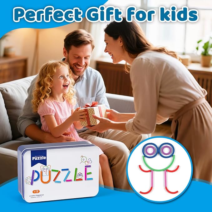 STEM Montessori Puzzle Toy for Kids– Creative Shape Matching & Ring Stacking Set, Hands-On Learning Educational Game for Fine Motor Skills, Preschool Classroom Essentials Ages 3-6