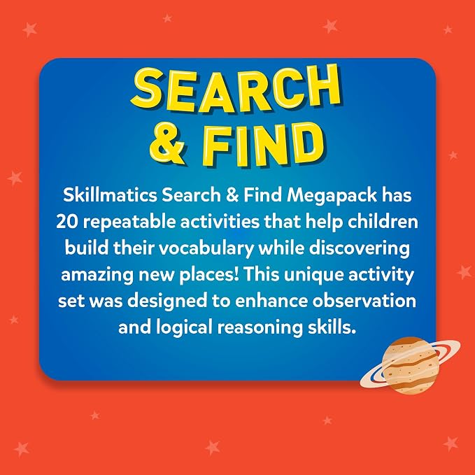 Skillmatics Search and Find Megapack – Reusable Preschool Learning Activity | Write & Wipe Mats, Art & Crafts, Build Vocabulary, Screen-Free, Educational Toy, Gift for Toddlers & Kids Ages 3, 4, 5, 6