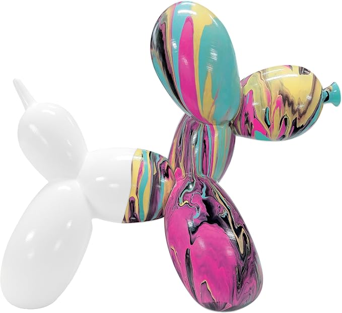 DIY Paint Pouring Kit – 1 XL Balloon Dog, 4 Acrylic Pour Paints, Mixing Cups & Tools, Create Unique Marbled Art, Fun Hands-On Craft Kit for Kids & Adults, Candy Ripple, Ages 5+