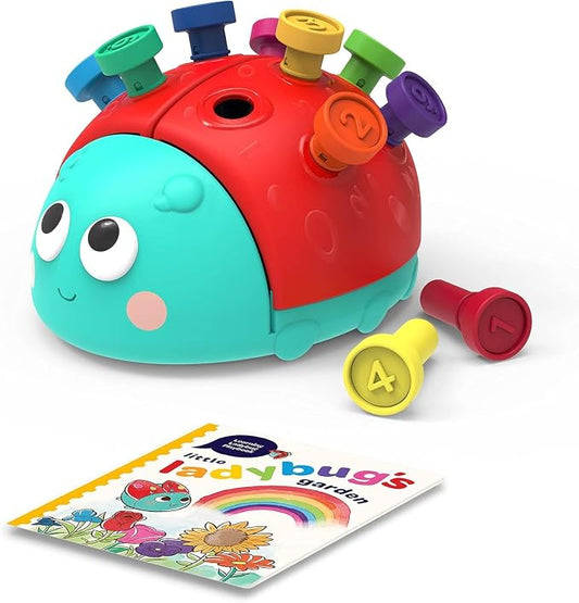 Battat Education – Fine Motor Peg Toy for Toddlers & Kids, Montessori Educational Developmental Learning Ladybug with Colorful Stacking Fun, Early Skills Development Toy for Preschoolers 18+ months | Ladybug counting toy with 10 colorful numbered pegs,...