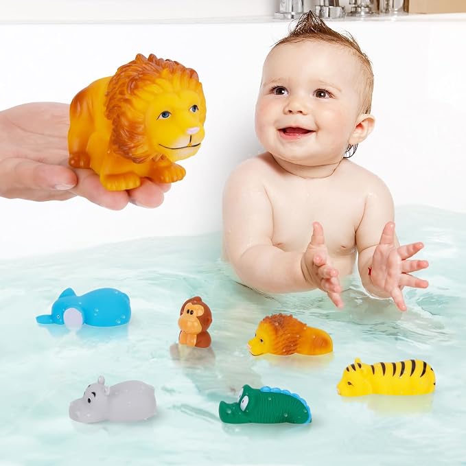 Sorting and Stacking Toys Blocks for Toddler Gifts 1-3, Soft Safari Animal | Bath Toys Age 2-4, Numbers Nesting Stackable Toys for Baby 12-18 Months, Montessori Toys Gifts for 1 2 3 Year Old Boys Girls