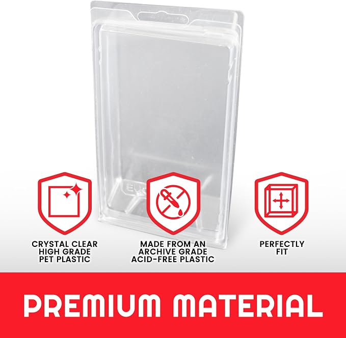 Action Figure Display Case Protector - Blister Clamshell for 6 in Loose Action Figures 25 Pack - Clear APET Plastic - Fits Star Wars, Marvel, G.I. Joe - Holes for Peg Boards - Durable Display Case