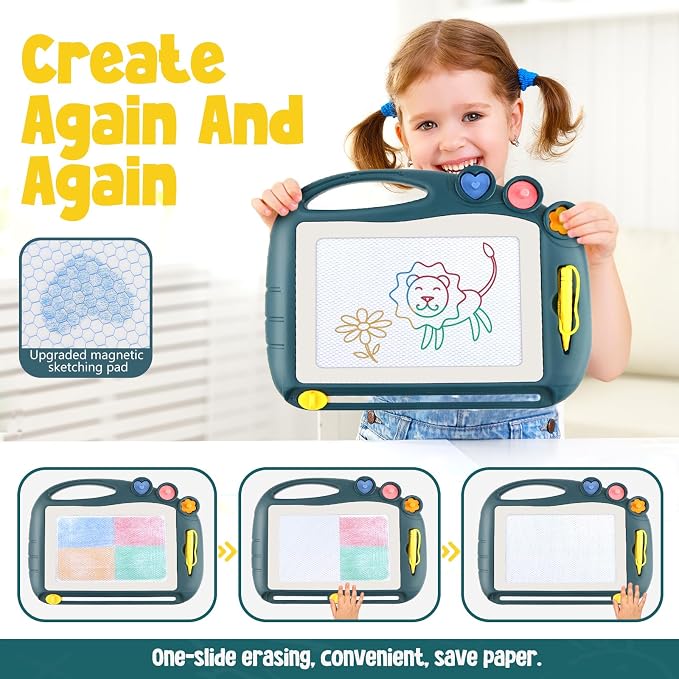 Magnetic Drawing Board for Boys Girls, Drawing Board, Birthday Easter Christmas Hallowee Toy Gifts for Boys and Girls