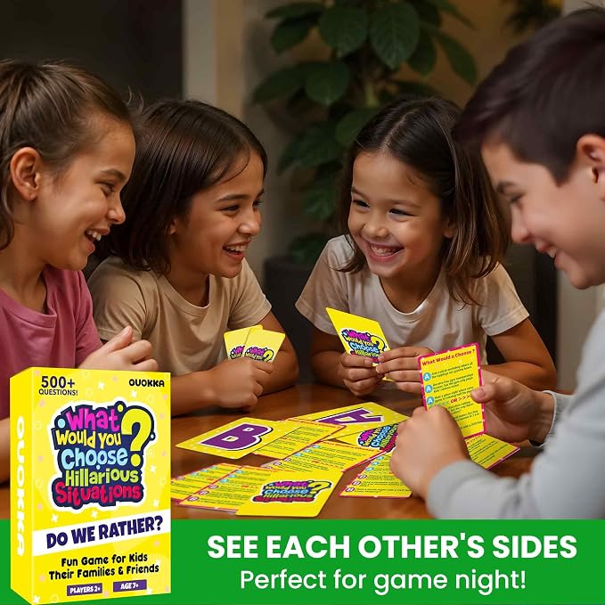 QUOKKA Card Game for Teens, Kids & Adults – 500+ Hilarious Situations | What Would You Choose Challenge | Family & Party for Game Nights, Friends, Travel & Sleepovers, Age 7+