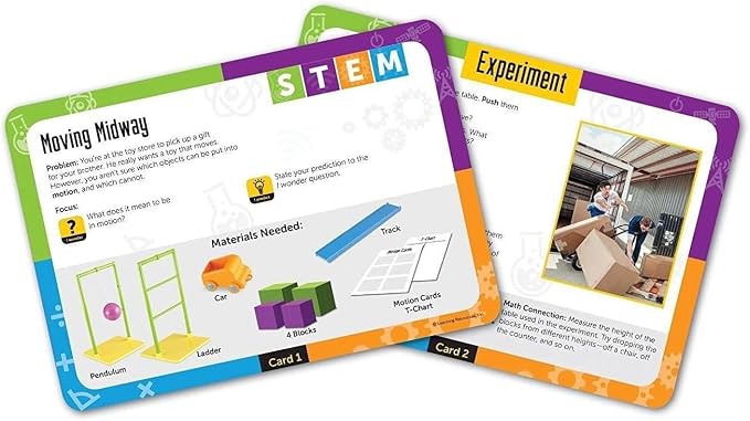 Learning Resources STEM Force and Motion Activity Set - Classroom STEM Toys for Kids, Kids Science Experiments, Science Engineering Kits, Physics Toys, Building Kits, Toy Engineering Set | Classroom STEM Toys, Kids Science Experiments, Science Engineer...