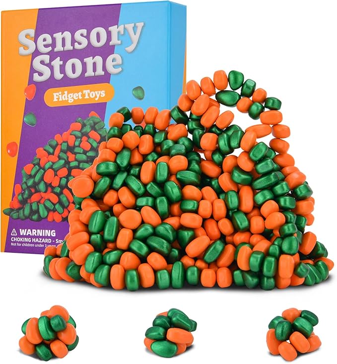 550pcs Fidget Toys Adults,Stress Relief Sensory Toys for Autism ADHD Anxiety,Smooth Ferrite Stones Desk Fidgets Toys,Fidget Toys Gifts