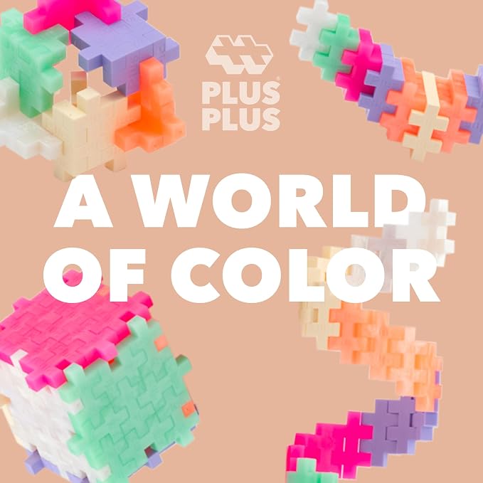 PLUS PLUS 240 Piece Pearl Mix - Mini Waffle Blocks, Classroom Must Haves | STEM Toys, Sensory Bin Filler, Autistic Kids Must Haves, Gifts for Boys & Girls, Christmas Stocking Stuffers for Kids