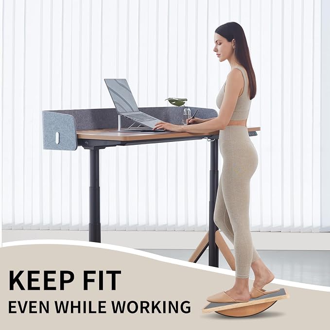Juoe Balance Board Wobble Board,Balance Toys for Physical Therapy | Wooden Wobble Balance Board for Adults and Kids,Balance Training,Standing Desk Core Strength Balance Rocker Board