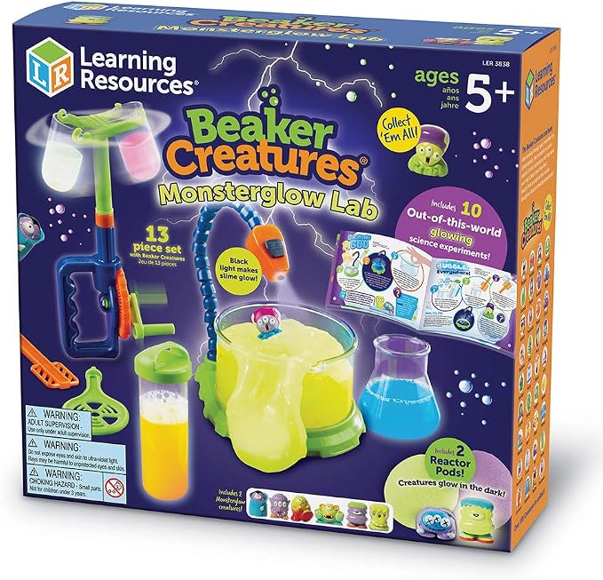 Learning Resources Beaker Creatures Monsterglow Lab | Educational Science Kits for Kids, Kindergarten Games, Homeschool STEM Toys, Ages 5+