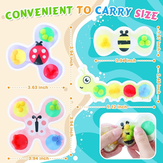 4PC Color Sorting Sensory Toys for Kids : Fidget Toys for Kids Toddler, Sensory Toys for Autism, Fine Motor Skill Games Learning for Toddlers, Color Matching Fidget Toys for Calm Down
