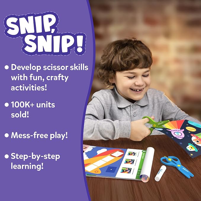 Skillmatics Aqua Puffs Just Cool Things & Snip, Snip! Multi-Theme Bundle, DIY Creative Activity, Gifts for Boys & Girls Ages 3, 4, 5, 6, 7, 8, 9,10