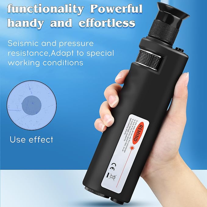 4-Piece Set Fiber Cleaning Tool kit Handheld Fiber Microscope 400x | Fiber Magnifying Glass Fiber Jumper end face Cleaning Box one Click Fiber Cleaning Pen