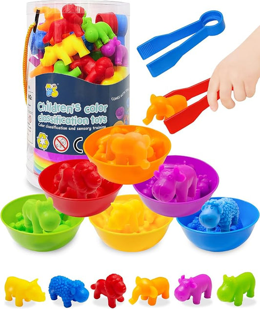 48 Pcs Counting Dinosaurs Toys for Kids 3-5, 4-8, Montessori Learning Toys | Montessori Toys for 3 Year Old, Toddler Sensory Toy, Counting Bears, Preschool Educational Toy for Boys Girls, Birthday Gifts