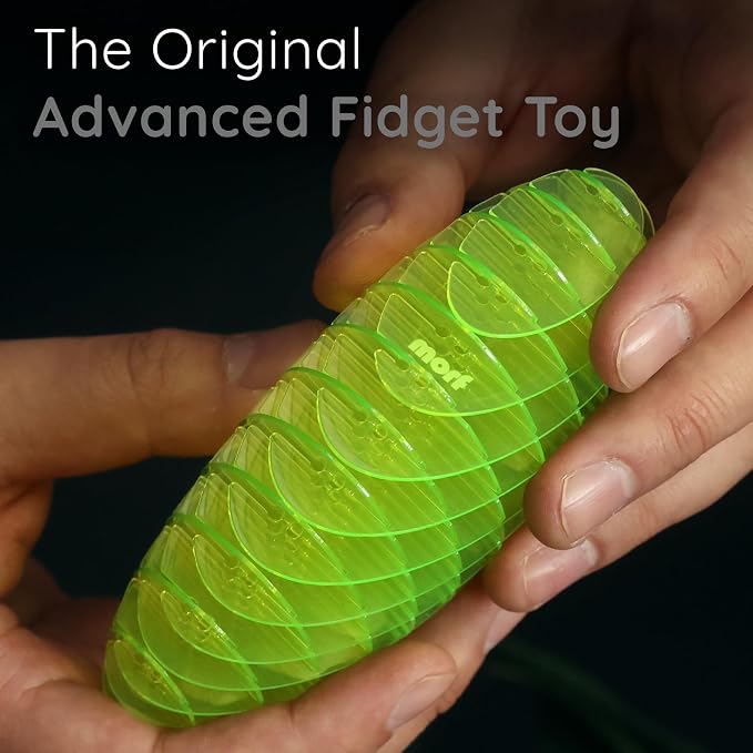 Morf Worm 3D Sensory Figgy Fidget Toy, Green, Small | Quiet Fidget Toy: Sensory Figgy toy for focus and stress relief; satisfying tactile play for classrooms, desks, and travel