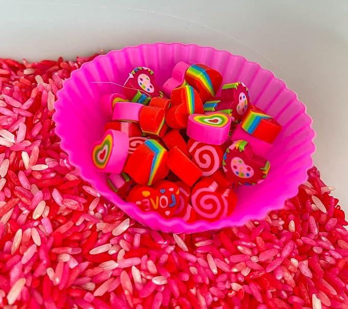 Kids Sensory Bins Montessori Sensory bin, Sensory Toys, Sensory Bins, Sensory Bin for Preschoolers (Valentine Day Measuring Cups)