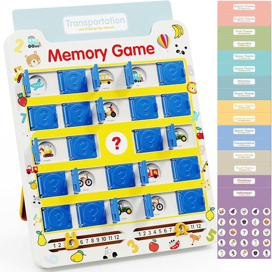 HONGID Matching Memory Game for Kids Age 3 4 5 6 7 8 9,Toddler Kids Travel Toys,Board Game,Road Trip Essentials for Toddler Boys Girls,Christmas Birthday Gifts Stocking Stuffers for Kid
