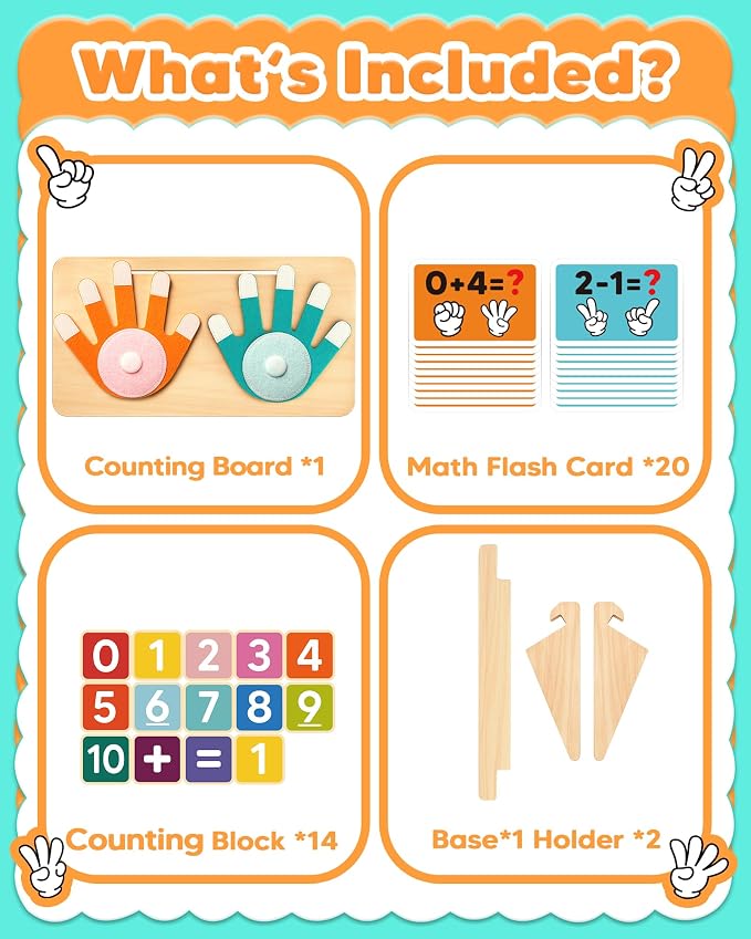Montessori Learning Toys for 3 4 5 Year Old Gift, Number Counting Block Toy | Preschool Educational Toys, Math Manipulatives, Kids Boys Girls Birthday Gifts, Counting Toys, Preschool Learning Activities