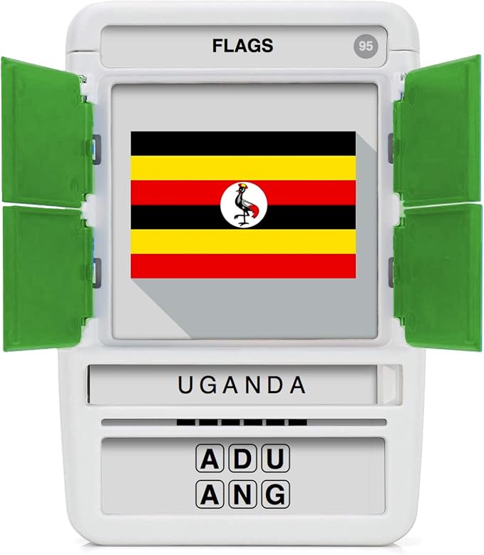 Flags of The World Travel Game - Learn 100 Country Flags | Flash Cards with Slide Reveal Case | Geography Card Game, Gift, Stocking Stuffer | for Kids and Adults | Ages 6+