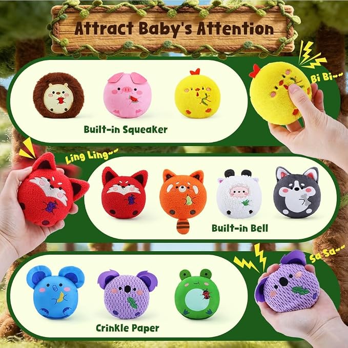 Sensory Toys Texture Bean Bags for Kids, 10 Packs | Texture Sensory Beanbags, Sensory Toys for Autism Kids, Animal Sensory Fine Motor Toys, With Storage Bag