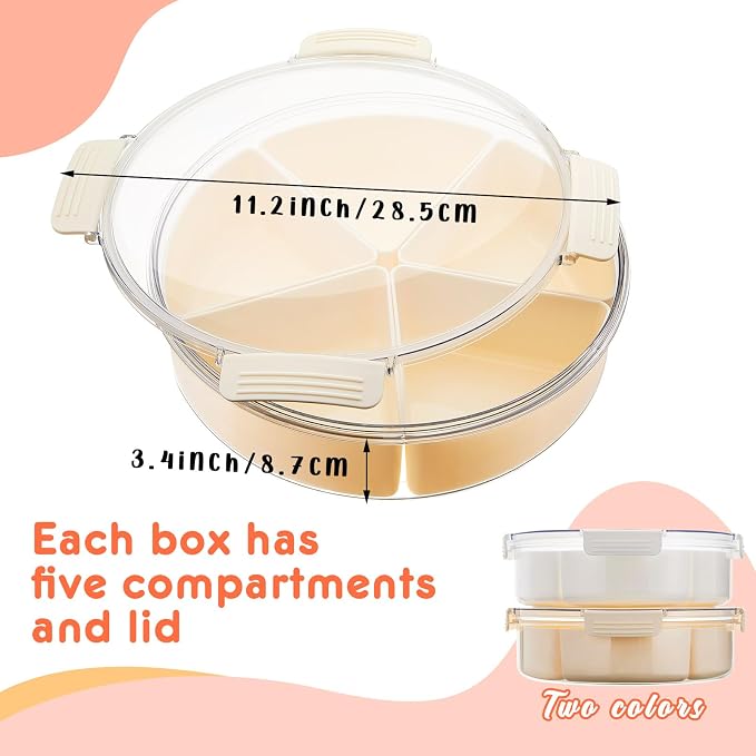 2 Pcs Sensory Bin with Lid and Removable Storage Inserts Sensory Activities for Toddlers 11.22 Inch Portable Sensory Box Sensory Toys for Autistic Children, Beige and White