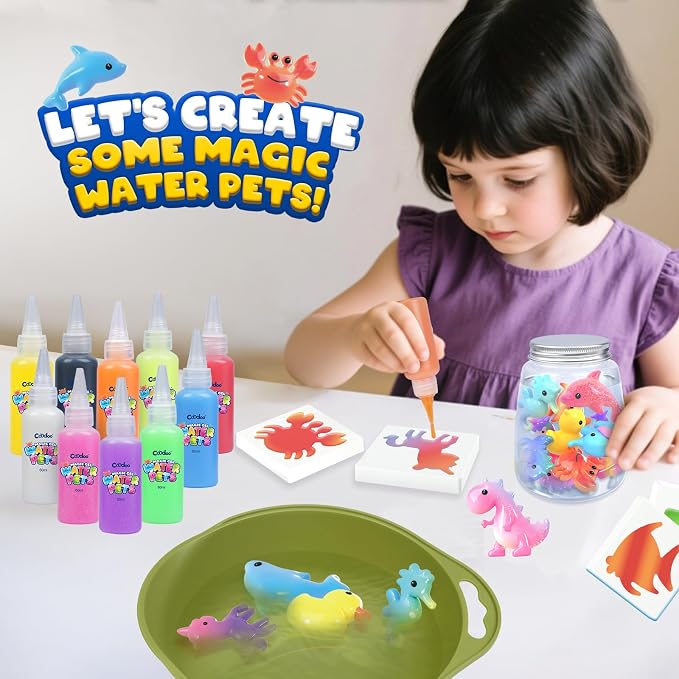 Magic Water Elf Craft Kits, Squishy Toys Arts and Crafts for Kids Girls | Squishy Making Kit, DIY Squishies Water Pets, Toddler Kids Toys Birthday Boys Girl Gifts, Crafts for Kids Ages 3 4-6 4-8 8-12