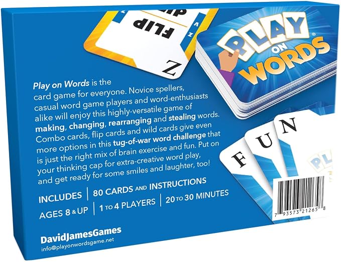 Play On Words Card Game - Extra-Creative Word Making Fun for All Ages - A Parents' Choice Award Winner - Family/Kid-Friendly Word Game