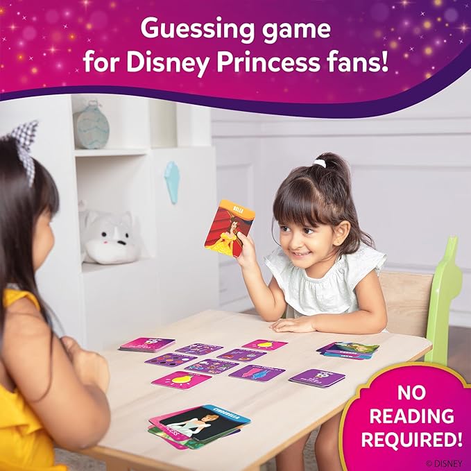 Skillmatics Guess in 10 Card Game Disney Princess – Gift for Preschool Kids | Family Trivia Game, Educational Travel Toy, Board Game, Cinderella, Ariel, Screen-Free Fun, Girls & Boys Ages 3, 4, 5, 6