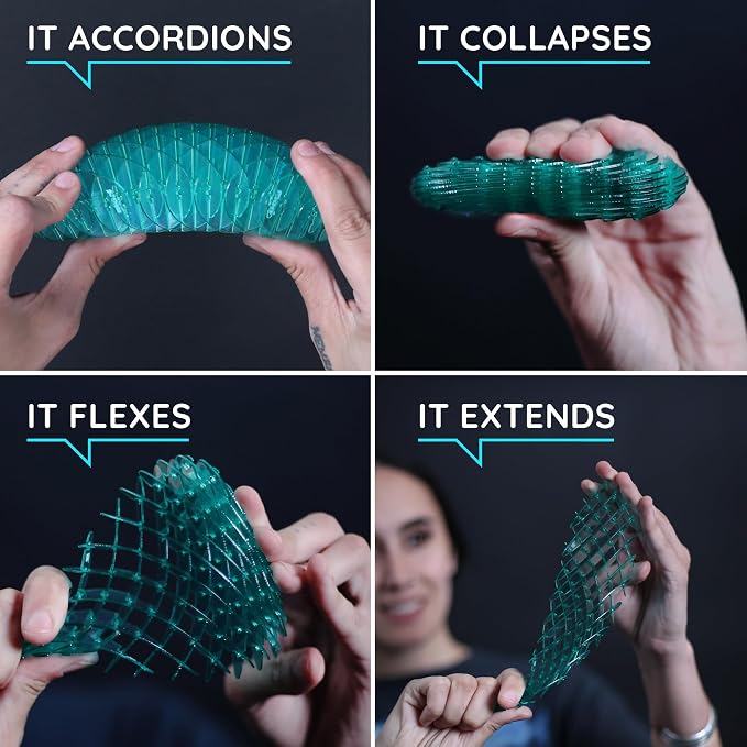 Morf Worm 3D Sensory Figgy Fidget Toy, Cyan, Small | Quiet Fidget Toy: Sensory Figgy toy for focus and stress relief; satisfying tactile play for classrooms, desks, and travel