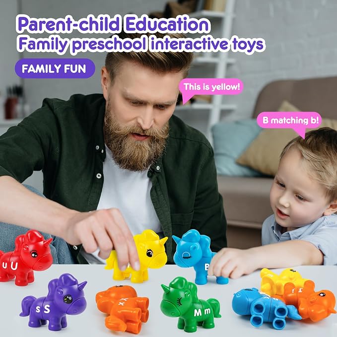 TSYAN Matching Letter Fine Motor Toys for Toddlers,ABC Alphabet Preschool Learning Activities Classroom Must Haves Sensory Sorting Educational Toy Sets for Kids