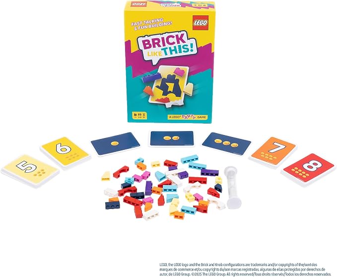 Asmodee Brick Like This! The Official Lego Party Game - A Fast, Fun Building Game for Families, Kids, Teens & Adults, Ages 7+, 2-8 Players, 15 Minute Playtime | A Fast, Fun Building Game for Families, Kids, Teens & Adults, Ages 7+, 2-8 Players, 15 Minu...