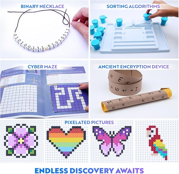 Playz Coding Learning kit, Educational Science Kits for Kids Age 8-12 | Computer Coding for kids STEM Activities Kit, kids Programming Coding Toys Gifts, DIY Technology STEM kit