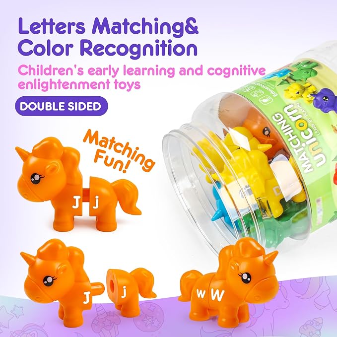 TSYAN Matching Letter Fine Motor Toys for Toddlers,ABC Alphabet Preschool Learning Activities Classroom Must Haves Sensory Sorting Educational Toy Sets for Kids