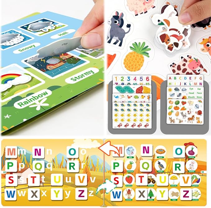Busy Book for Toddlers 3+ Year Old, Montessori Sensory Quiet Book, Educational Learning Activity Books for Boys & Girls,Autism Sensory Travel Toys, Birthday