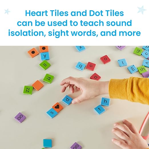 hand2mind Phonics Word-Building Magnetic Tiles, Recognition and Sound Learning for Kindergarten, Phonemic Awareness Manipulatives, Science of Reading Classroom Foam Materials, Set of 6