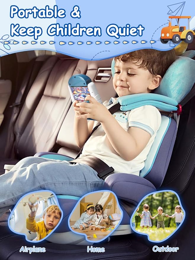 16-Piece Rotating Puzzles for Kids 4-6, Toddlers Puzzles 3+, Road Trip, Airplane Activities Game, Travel Toys - Brain Teaser, Fine Motor Skills, Birthday Gifts Boys & Girls