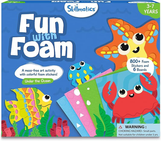Skillmatics Foam Sticker Art Activity – Under The Ocean, Mess-Free Fun | 800+ 3D Foam Stickers, DIY Felt Craft Kits for Kids, Gifts for Girls & Boys Ages 3, 4, 5, 6, 7