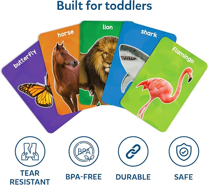 Skillmatics First 100 Animals – Flash Cards for Toddlers, Montessori Game | Thick Flashcards, Preschool Activity, Educational Toys, Learning Aids, Gifts for Kids Ages 1, 2, 3, 4 Years