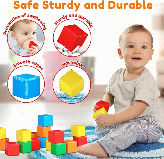 KAEILORU Magnetic Blocks for Toddlers Toys,1.42IN Magnetic Building Blocks | Magnetic Cubes for 3 4 5 6 7 8+Years Old Boys Girls, STEM Montessori Toy Educational Sensory Magnet Toy for Kids Age 3-5