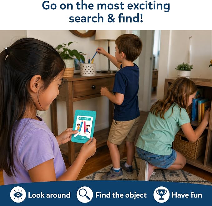 Skillmatics Found It Indoor – Scavenger Hunt Card & Board Game for Kids | Perfect for Home, School, Travel, Playdates, Educational Game, Screen-Free Fun, Gift for Boys & Girls Ages 4, 5, 6, 7