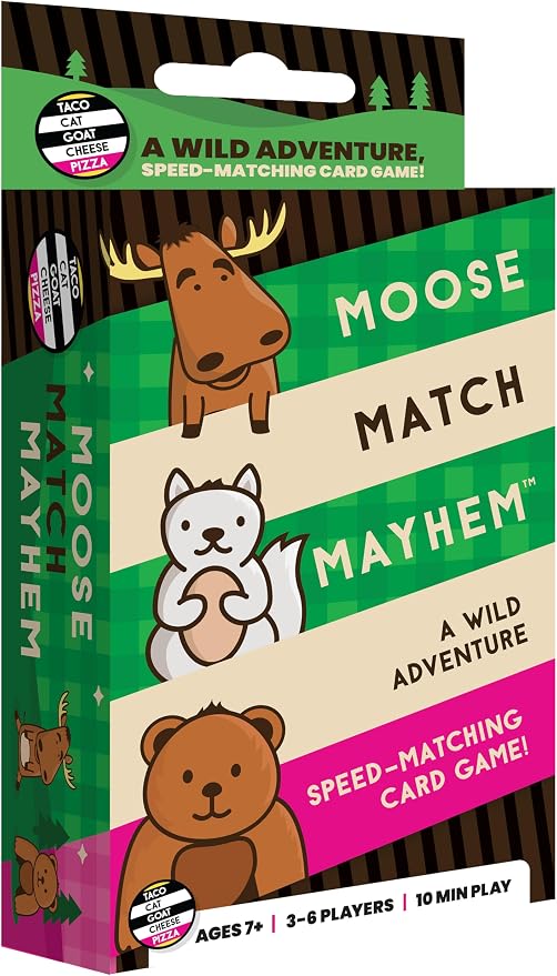 Moose Match Mayhem Speed-Matching Card Game by Taco Cat Games, Ages 7+
