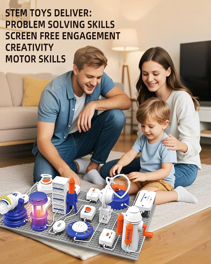Science STEM Kits for Kids, Electronics Exploration Kit, 66 Pcs DIY Circuit Parts, Over 1200 Projects, STEM Educational Toy Gifts for Kids Boys Girls Ages 3 4 5 6 7 8 9 10 11 12, Color Project Manual