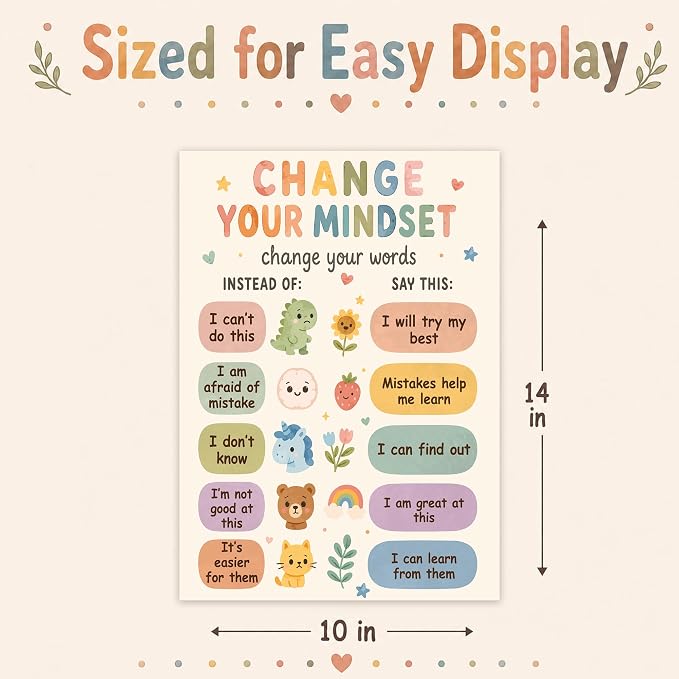 10''x14'' Calming Corner Posters Set of 9 , Calm Down Corner Supplies