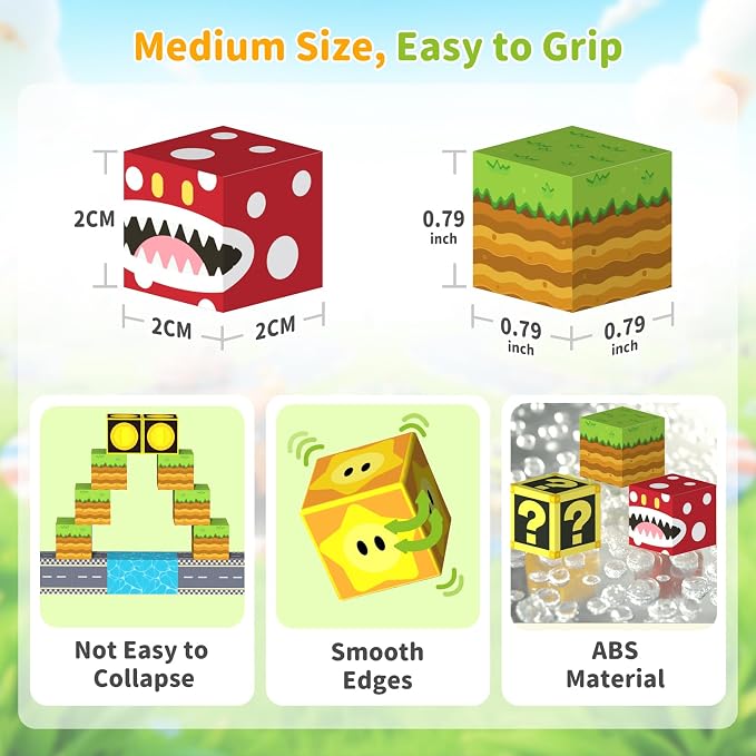 35PCS STEM Educational Mini Magnetic Building Blocks for Kids Ages 3-8 | Mini Magnetic Tiles Travel Set with Portable Iron Storage Box, Montessori Sensory Toys Gifts for Toddlers, Boys & Girls