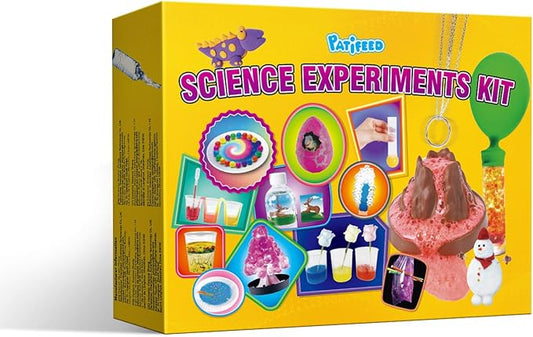 PATIFEED 50+ Lab Experiment Science Kit for Kids Chemistry Set S.T.E.M Toys | Magic, Volcano, Crystal Growing, Hands-On Activities, Birthday Gifts for Boys Girls